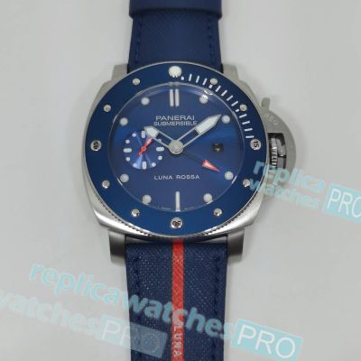 Replica 2024 Submersible GMT Luna Rossa Blue Dial PAM01507 Watch